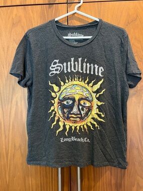 Sublime - Vintage Gray Sublime Long Beach Graphic T Shirt Size M